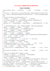 2012年专业技术人员继续教育公需科目复习题及参考答案