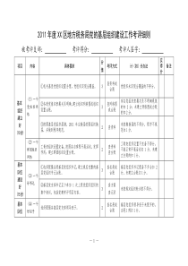 2011年度XX区地税局基层党组织建设工作考评细则