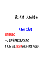 2011年高三一轮复习系列课件25人类遗传病