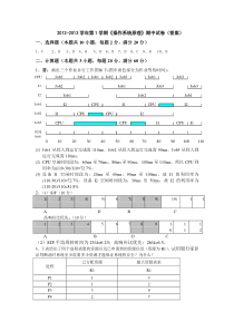 2012-2013学年第1学期《操作系统原理》期中试卷(答案)