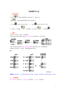 五线谱符号大全