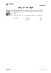 软件项目巡检报告