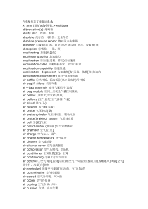 汽车配件英文速查词典