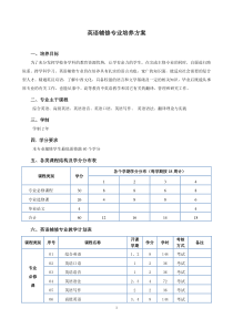 2010英语辅修专业培养方案01