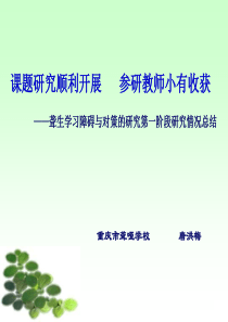 2011.1.18聋生学习障碍与对策的研究第二阶段总结要求