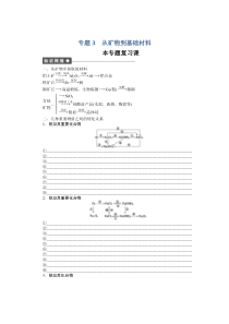 2011—2012学年化学苏教版必修1同步教学案专题3从矿物到基础材料本专题复习课