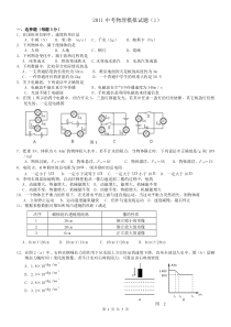 2011中考物理模拟试题(1)