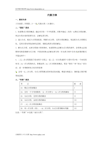 2011届中考数学一轮专题复习测试题7代数方程