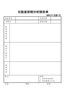 02化验室岩相分析报告单