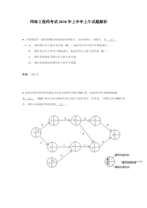 2011年上半年软考网络工程师考试试题及答案