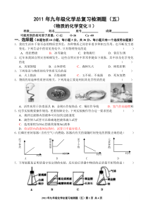 2011年九年级化学总复习检测题(5)