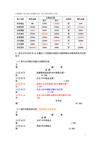 2011年会计考证模考试题答案