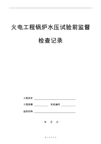 05锅炉水压试验前监督检查记录表