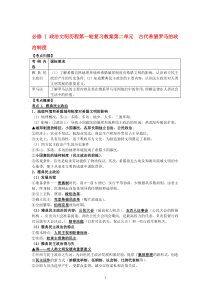 0608-2011届高考历史第一轮复习第二单元《古代希腊罗马的政治制度》教案(政治文明历程新课标必修