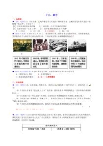 2011年全国各地中考历史试题按考点分类专题十八地方