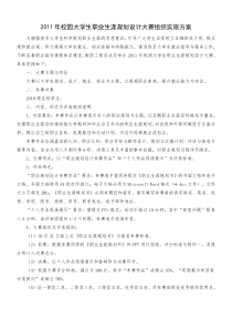 2011年制药工程系校园大学生职业生涯规划设计大赛组织实施方案