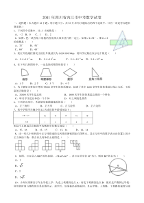 2011年四川省内江中考数学试题(word及答案)