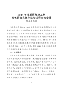 2011年度基层党建工作考核评价实施办法