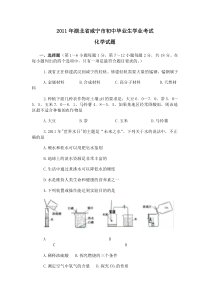 2011年湖北省咸宁市中考化学试题及答案