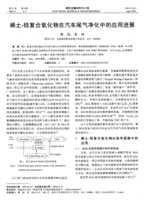 稀土锆复合氧化物在汽车尾气净化中的应用进展