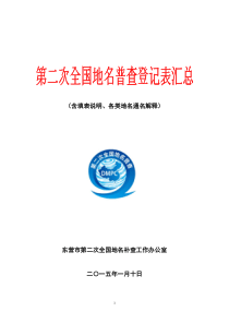 12大类95种地名普查登记表及其填写说明(修改二稿)