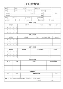 员工入职登记表(超级详细-内附案例)