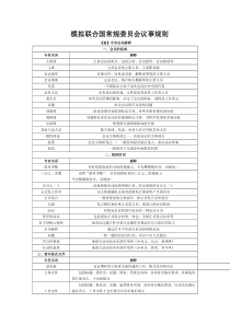 模拟联合国常规委员会议事规则