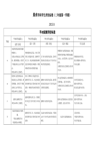 美术学科评价标准二年级