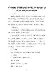 工程项目安全生产标准化自评管理制度-文档