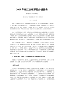 2009年浙江改革形势分析报告