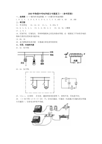 2009年物理中考电学部分专题复习一之答案