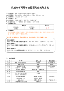 荣威汽车两周年庆暨团购会策划方案