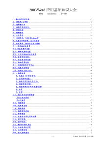 2003Word应用基础知识大全