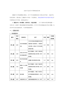 2010年北京市中考物理试卷分析