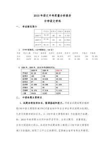 2010年语文中考质量分析报告