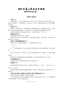 2010年高二物理学业水平测试复习资料