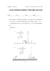 2010材料结构与性能表征考试A卷参考答案