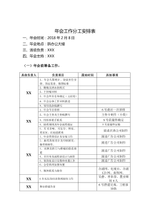 2018年会工作分工安排表(初定版)