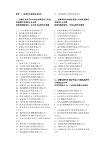 附件一品牌汽车销售企业名单