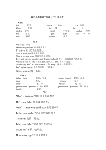 PEP三年级下册英语单词和重点句子总结