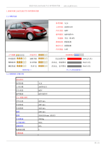 雷诺风景20AT五座汽车参考资料手册