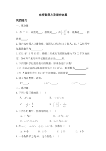 有理数乘方及混合运算