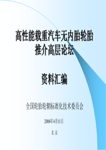 高性能载重汽车无内胎轮胎推介高层论坛资料