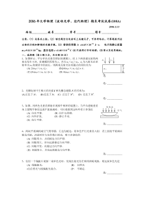 2006年大学物理光量试卷(108A)