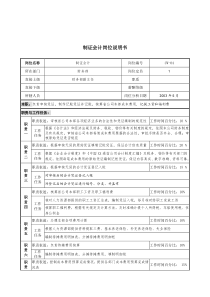 通信行业-财务部-制证会计岗位说明书