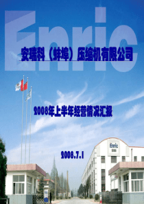 安瑞科压缩机2008年上半年汇报材料