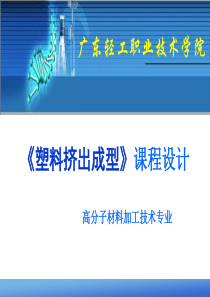 【精品课件】《塑料挤出成型》课程设计