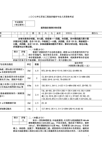 2007年江苏省造价员考试装饰考卷及参考答案