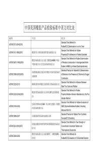 中国美国橡胶产品检验标准中英文对比表