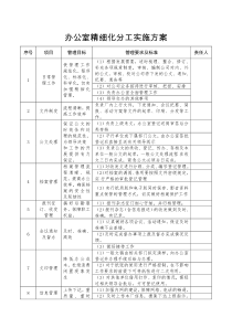 办公室精细化分工实施方案